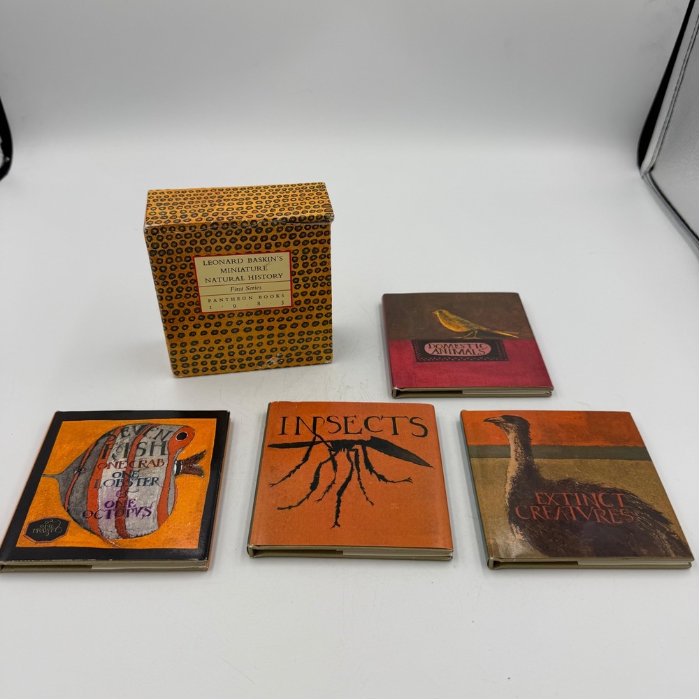 Leonard Baskin Miniature Natural History First Series 1983 Pantheon Boxed Set 4